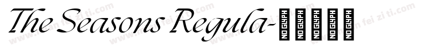 The Seasons Regula字体转换